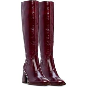 NWOT burgundy knee high boots